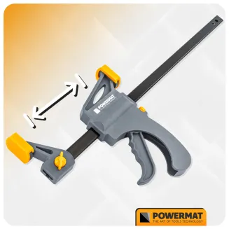 ŚCISK STOLARSKI ZACISK DŹWIGNIOWY 300x60 MM SZYBKOZACISKOWY AUTOMATYCZNY PM-SSD-12T - 6