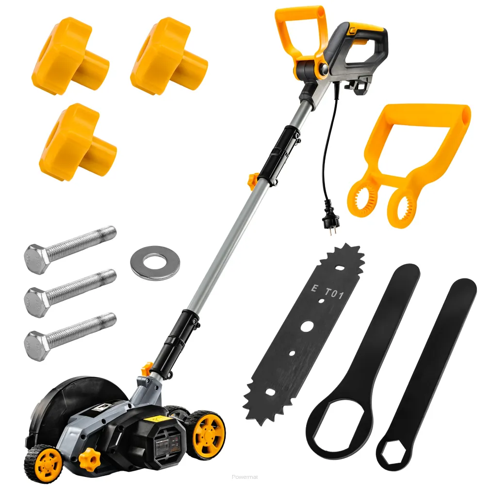 KRAWĘDZIARKA ELEKTRYCZNA 1500 W 200 MM DO USUWANIA CHWASTÓW MCHU Z KOSTKI PM-EKT-1500T