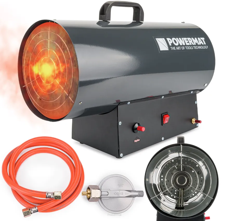 NAGRZEWNICA GAZOWA DMUCHAWA GRZEJNIK + WĄŻ REDUKTOR 45kW 230V PM-NAG-45GN