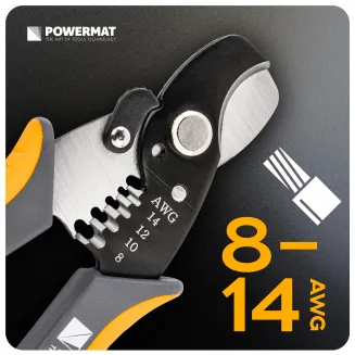 SZCZYPCE DO CIĘCIA I ŚCIĄGANIA IZOLACJI Z PRZEWODÓW 170 MM 8-14 AWG 8,4MM2 PM-STN-1T - 3