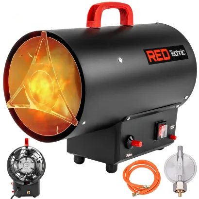 NAGRZEWNICA GAZOWA 25KW 230V WĄŻ+REDUKTOR RTNGG0119