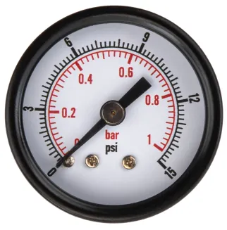 MANOMETR POMPY DO NAGRZEWNICY SPALINOWEJ CIŚNIENIOMIERZ 0-1 BAR 15 PSI 1/4