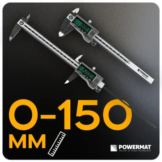 SUWMIARKA CYFROWA LCD 150 MM 0,01 MM POMIAR WEWNĘTRZNY ZEWNĘTRZNY 2 BATERIE PM-SUW-150ETN - 7