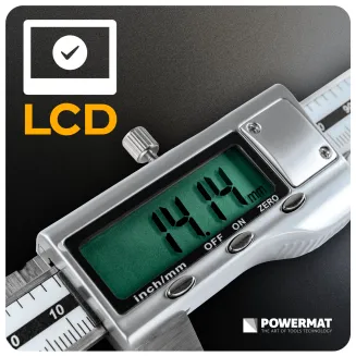 SUWMIARKA CYFROWA LCD 150 MM 0,01 MM POMIAR WEWNĘTRZNY ZEWNĘTRZNY 2 BATERIE PM-SUW-150ETN - 10