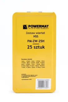 Zestaw wierteł (wiertła) HSS 25el. Powermat PM-ZW-25H - 2
