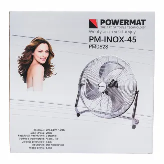 Wentylator podłogowy Powermat PM-INOX-45 45CM 200W - 9