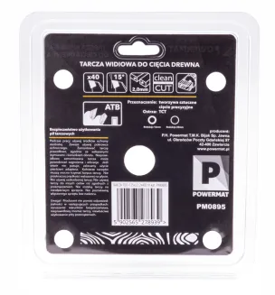 Tarcza widiowa do drewna 125x22.2 40z TDD-125x22.2x40Z - 5