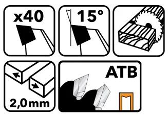 Tarcza widiowa do drewna 125x22.2 40z TDD-125x22.2x40Z - 3