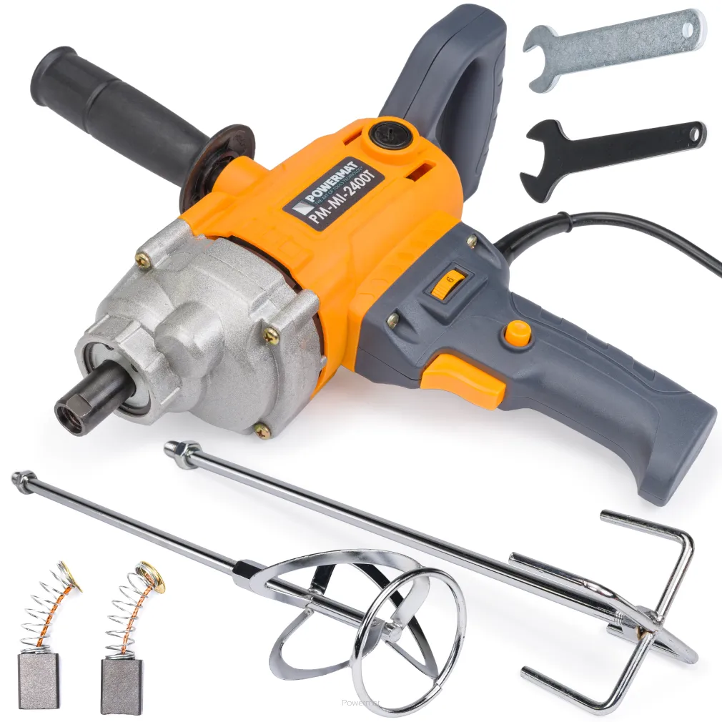 MIESZADŁO ELEKTRYCZNE 2400W DO ZAPRAW KLEJU GIPSU 2 x MIESZALNIK REGULACJA PM-MI-2400T