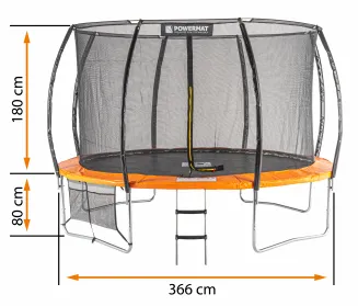 TRAMPOLINA OGRODOWA POWERMAT PM-TRP-12J (12 FT / 366 cm) - 2
