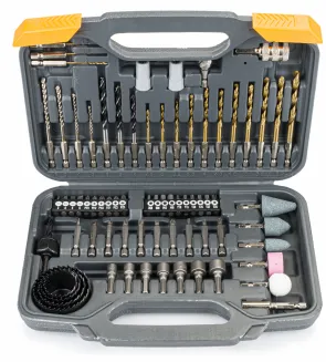 Zestaw bitów, nasadek, ściernic, wierteł do betonu, drewna i metalu 72 elementy PM-ZWB-72SU - 2