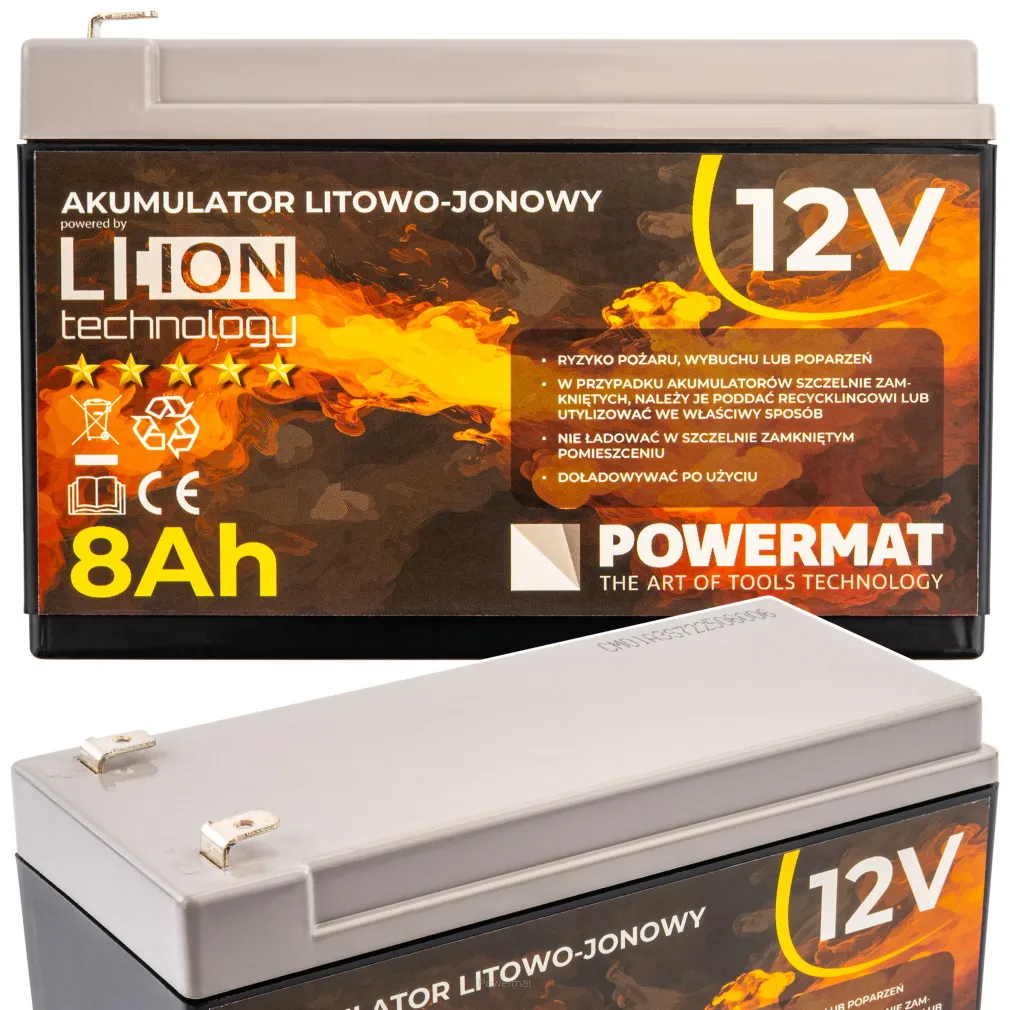 AKUMULATOR DO OPRYSKIWACZA BATERIA LITOWO JONOWA AKU Li-Ion 12V 8Ah 8000mAh PM-AKLJ-12V8AM