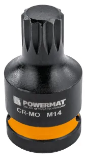 NASADKI UDAROWE SPLINE 1/2 CRMO 6SZT M14 M16 M18 DO ŚRUB 45MM 78MM WALIZKA PM-ZNU-1418T - 9