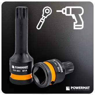 NASADKI UDAROWE SPLINE 1/2 CRMO 6SZT M14 M16 M18 DO ŚRUB 45MM 78MM WALIZKA PM-ZNU-1418T - 18