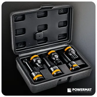 NASADKI UDAROWE SPLINE 1/2 CRMO 6SZT M14 M16 M18 DO ŚRUB 45MM 78MM WALIZKA PM-ZNU-1418T - 20