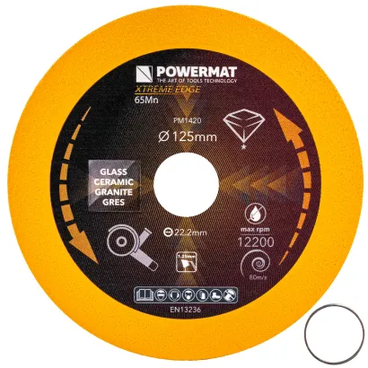 TARCZA DIAMENTOWA DO CIĘCIA SZKŁA CERAMIKI PŁYTEK SPIEKU UNIWERSALNA 125 MM PM-TDCS-1251T