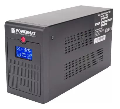 ZASILACZ AWARYJNY UPS LCD 1500VA 900W 2x 9AH PM-UPS-1500M