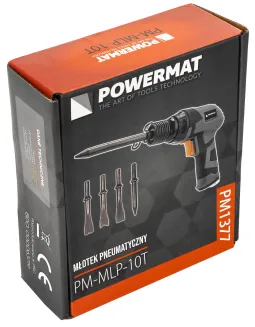 MŁOTEK PNEUMATYCZNY UDAROWY PISTOLET BLACHARSKI + 4 DŁUTA PRZECINAKI GROTY PM-MLP-10T - 15