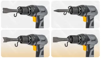 MŁOTEK PNEUMATYCZNY UDAROWY PISTOLET BLACHARSKI + 4 DŁUTA PRZECINAKI GROTY PM-MLP-10T - 10