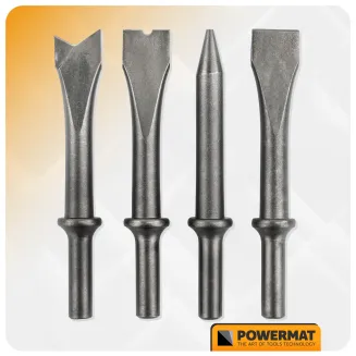 MŁOTEK PNEUMATYCZNY UDAROWY PISTOLET BLACHARSKI + 4 DŁUTA PRZECINAKI GROTY PM-MLP-10T - 12