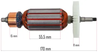 WIRNIK DO PRZECINARKI TARCZOWEJ POWERMAT PRĄDNICA 170mm PM-PDG-1400M-WI - 7