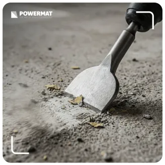 DŁUTO SDS+ PŁASKIE ODGIĘTE 75X165MM DO BETONU KAMIENIA CERAMIKI SZEROKIE 17x165x75mm PM-DL-15T - 9