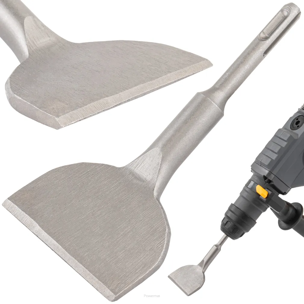 DŁUTO SDS+ PŁASKIE ODGIĘTE 75X165MM DO BETONU KAMIENIA CERAMIKI SZEROKIE 17x165x75mm PM-DL-15T