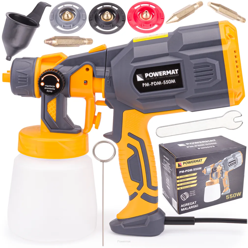 AGREGAT MALARSKI PISTOLET ELEKTRYCZNY DO MALOWANIA PM-PDM-550M