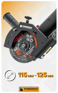 OSŁONA PRZYSTAWKA PRZECIWPYŁOWA ODSYSAJĄCA DO SZLIFIERKI KĄTOWEJ 115-125 MM PM-OSK-125MN - 9