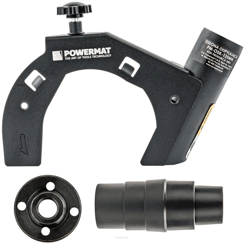 OSŁONA PRZYSTAWKA PRZECIWPYŁOWA ODSYSAJĄCA DO SZLIFIERKI KĄTOWEJ 115-125 MM PM-OSK-125MN