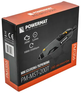 MINI SZLIFIERKA PROSTA TRZPIENIOWA FREZARKA WIELOFUNKCYJNA LCD +ZESTAW XXL PM-MST-200T - 17