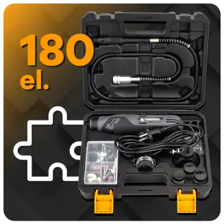 MINI SZLIFIERKA PROSTA TRZPIENIOWA FREZARKA WIELOFUNKCYJNA LCD +ZESTAW XXL PM-MST-200T - 23