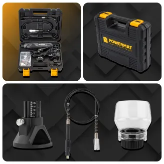 MINI SZLIFIERKA PROSTA TRZPIENIOWA FREZARKA WIELOFUNKCYJNA LCD +ZESTAW XXL PM-MST-200T