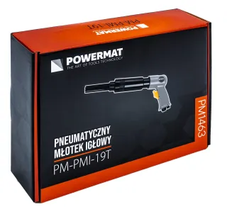 IGŁOWY MŁOTEK PNEUMATYCZNY 4500/MIN 19 IGIEŁ CZYSZCZENIE SPAWÓW RDZY FARBY PM-PMI-19T - 19