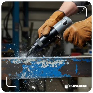 IGŁOWY MŁOTEK PNEUMATYCZNY 4500/MIN 19 IGIEŁ CZYSZCZENIE SPAWÓW RDZY FARBY PM-PMI-19T - 16