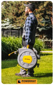 AUTOMATYCZNY BĘBEN ZWIJACZ NA WĄŻ OGRODOWY NAŚCIENNY ZWIJAK 1/2 20m PM-ABNW-20M - 14