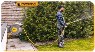 AUTOMATYCZNY BĘBEN ZWIJACZ NA WĄŻ OGRODOWY NAŚCIENNY ZWIJAK 1/2 20m PM-ABNW-20M - 3