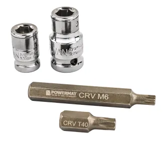 ZESTAW BITÓW UDAROWYCH CRV 40SZT HEX TORX SPLINE ADAPTER 1/2