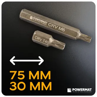 ZESTAW BITÓW UDAROWYCH CRV 40SZT HEX TORX SPLINE ADAPTER 1/2