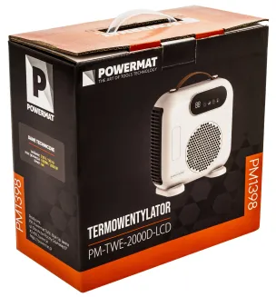 GRZEJNIK TERMOWENTYLATOR ELEKTRYCZNY FARELKA PIONOWY POZIOMY TERMOSTAT LCD 2kw Pilot PM-TWE-2000D-LCD - 9