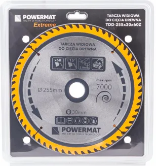 Tarcza widiowa do drewna 255x30 60z TDD-255x30x60Z - 3