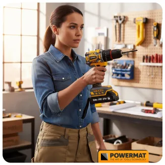 WIERTARKO WKRĘTARKA AKUMULATOROWA BEZSZCZOTKOWA UDAROWA 21V LED 2xAKU BITY PM-WA-21V-2M - 5