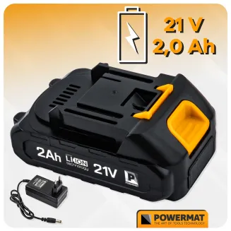 WIERTARKO WKRĘTARKA AKUMULATOROWA BEZSZCZOTKOWA UDAROWA 21V LED 2xAKU BITY PM-WA-21V-2M - 11