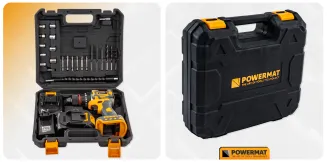 WIERTARKO WKRĘTARKA AKUMULATOROWA BEZSZCZOTKOWA UDAROWA 21V LED 2xAKU BITY PM-WA-21V-2M - 4