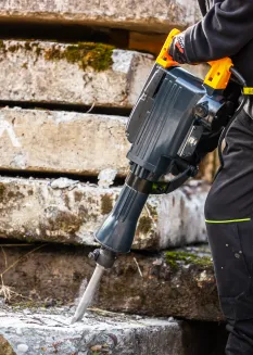 MŁOT WYBURZENIOWY UDAROWY DO KUCIA 45J HEX 3000W WALIZKA DŁUTA ZESTAW PM-MWB-3000