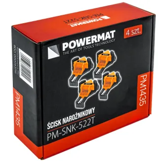 ŚCISKI STOLARSKIE NAROŻNIKOWE 90° KĄTOWE MONTAŻOWE UCHWYTY ZESTAW 4 SZTUKI PM-SNK-522T - 2