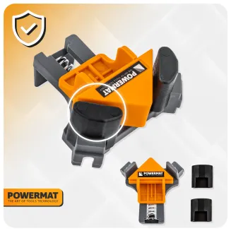 ŚCISKI STOLARSKIE NAROŻNIKOWE 90° KĄTOWE MONTAŻOWE UCHWYTY ZESTAW 4 SZTUKI PM-SNK-522T - 9