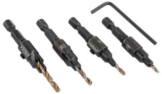 WIERTŁA DO DREWNA Z POGŁĘBIACZEM GZYMKĄ FAZOWNIK DO DREWNA (ZESTAW 5el.) 6-16mm PM-ZWZP-4TN - 15