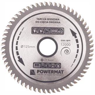 Tarcza widiowa do drewna 125x22.2 60z TDD-125x22.2x60Z - 6