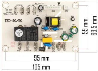 PŁYTKA ELEKTRONIKI DO NAGRZEWNICY STERUJĄCA STEROWANIE 40kW PM-NAG-40SN-PCB - 2
